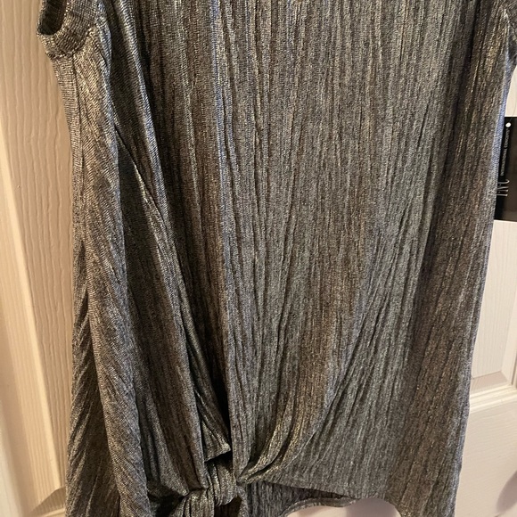 INC Silver Black Top New size Medium - Picture 9 of 9